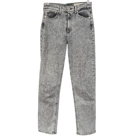Rag & Bone Dusty Trail Jeans Size 25 High Rise Gray Slim Straight - Picture 1 of 6